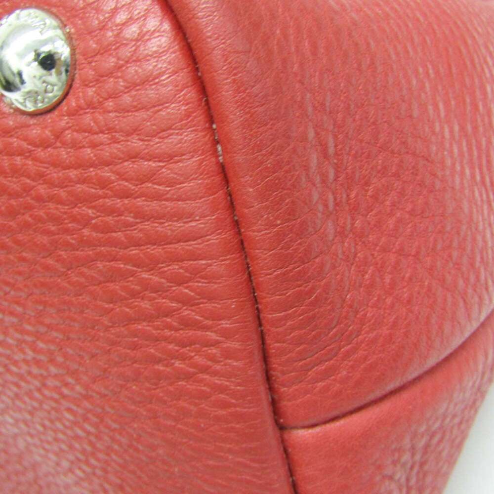 PRADA Red Leather Shoulder Bag - Picture 6 of 16